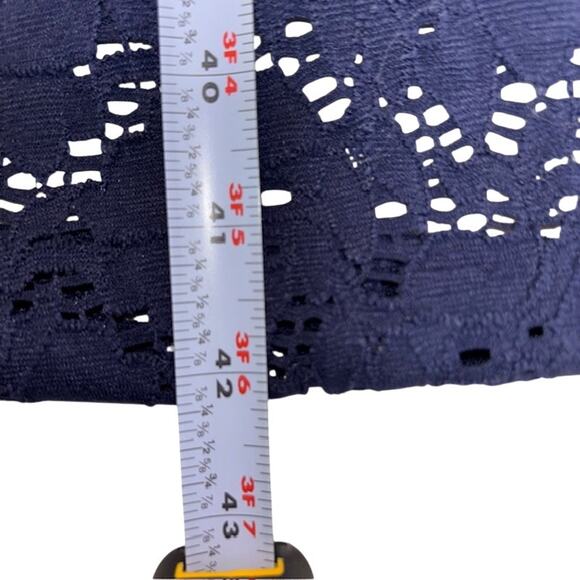 Alfani Lace Fit Flare Dress, Navy Nautical Cap Sleeve Sz 22W - Picture 6 of 8